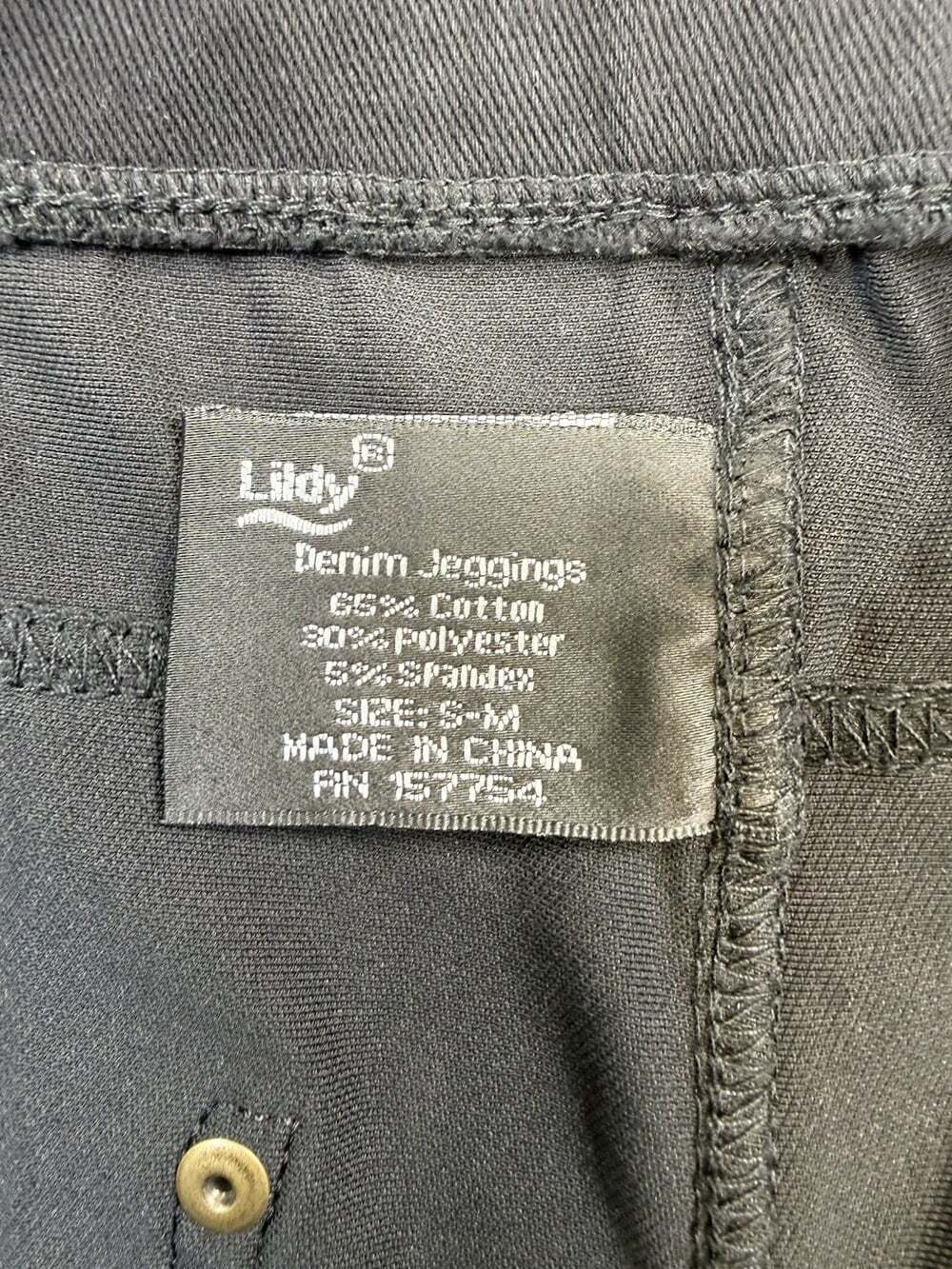 Lildy Skinny Fit High Rise Stretch Denim Jeggings Black Size S-M Back Pockets - Picture 4 of 10